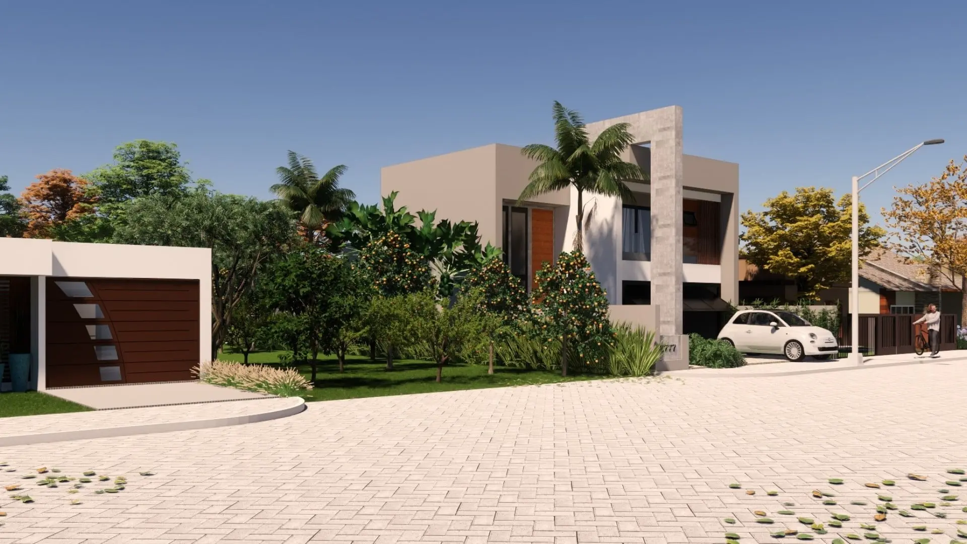 Casas e natureza no Loteamento Laranjeiras