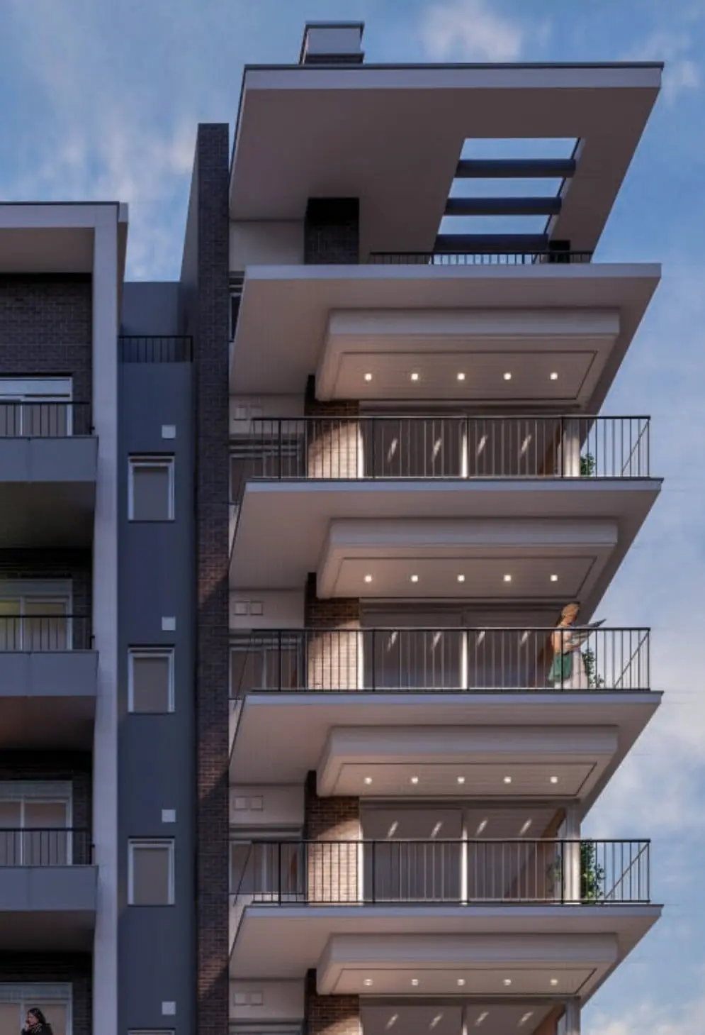 Detalhe da implantação e dos volumes do Residencial Malbec