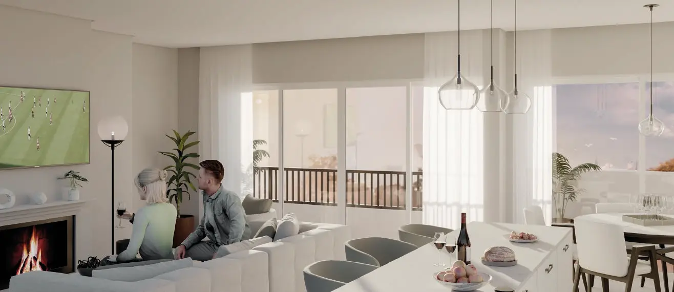 Living de apartamento duplex do Malbec