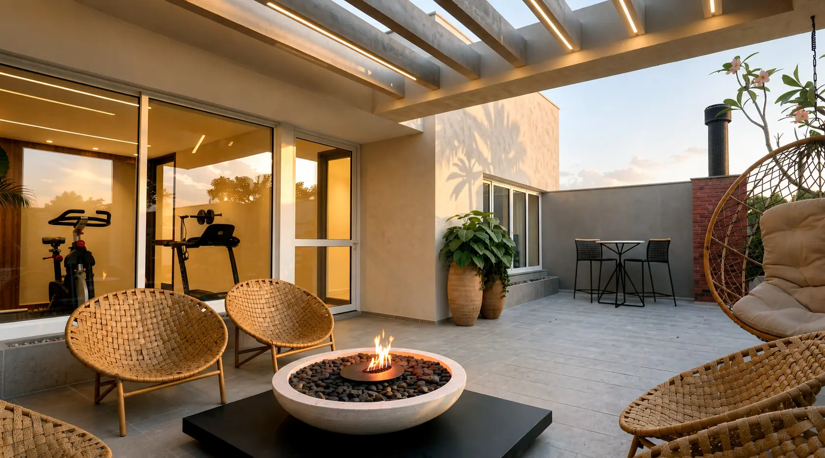 Terraço do rooftop do Residencial Tannat